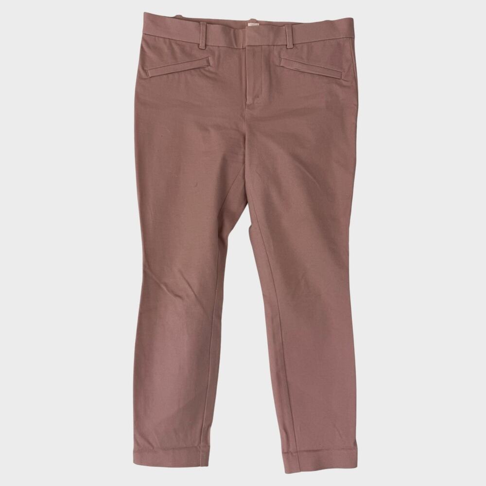 GAP Womens 10R Skinny Ankle Pants Tan Pull On Cotton Spandex Stretch